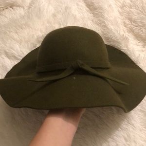 Green wool hat